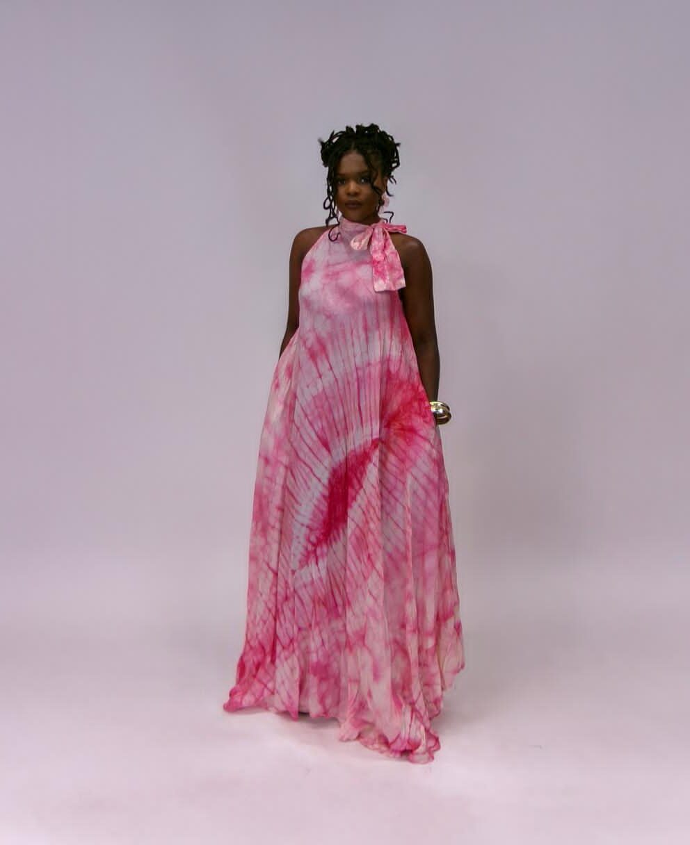 Äramí halter neck dress - Pink