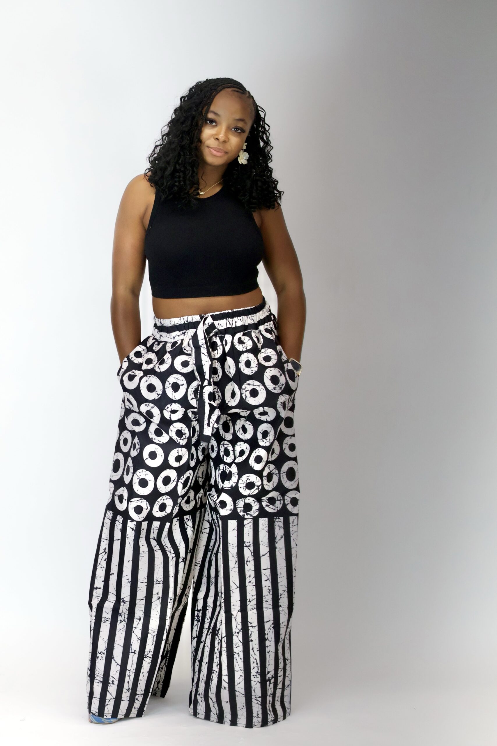 Äramí jumbo pants - Black and White