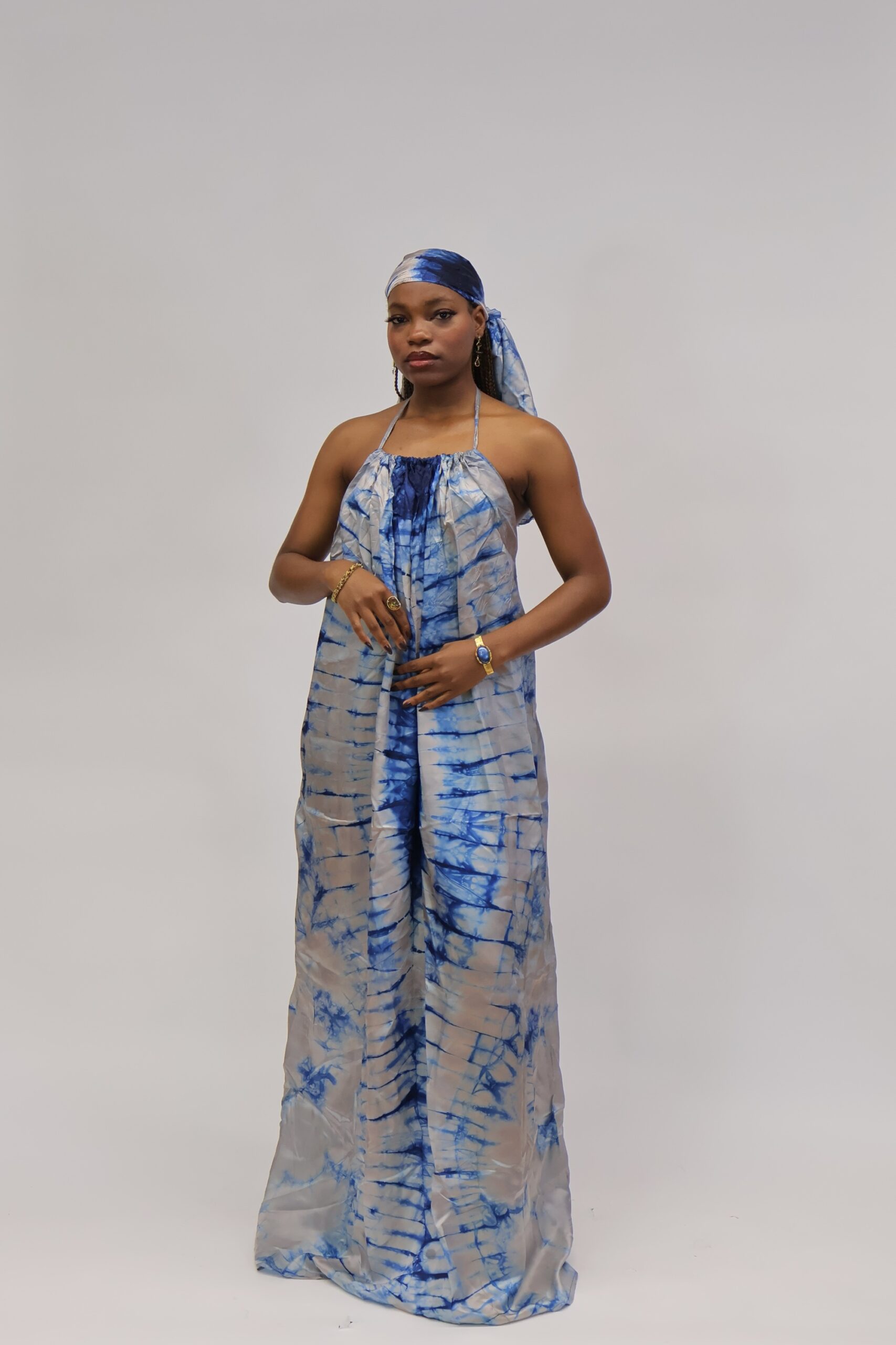 Äramí Ruched Neck Backless Dress