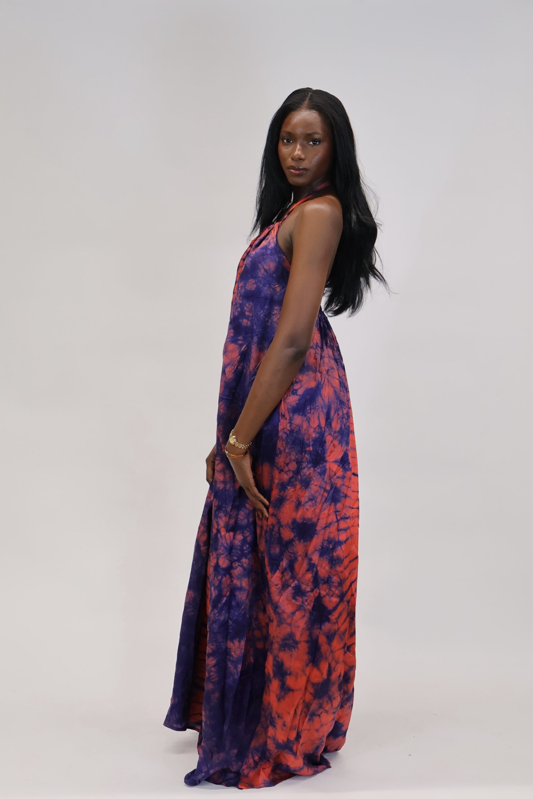 Äramí Ruched Neck Backless Dress